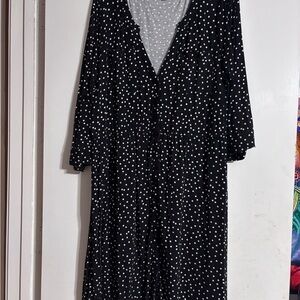 torrid Black Dress with White Polka Dots